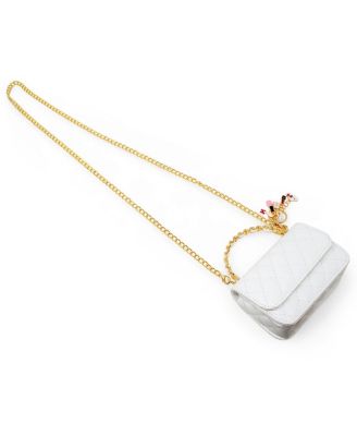 Girls Classic Link Chain Top Handle Handbag, Hot Pink