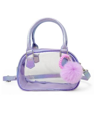 Girls Game Day Glam Clear Crossbody Handbag, Hot Pink
