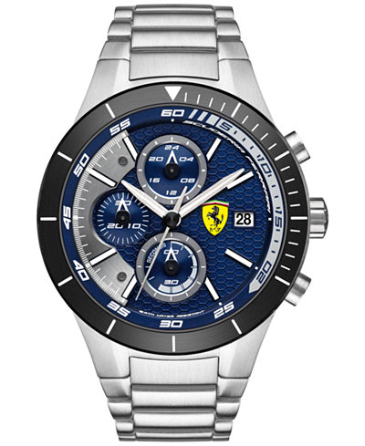 Scuderia Ferrari Men's Chronograph RedRev Evo Stainless Steel Bracelet Watch 46mm 0830270