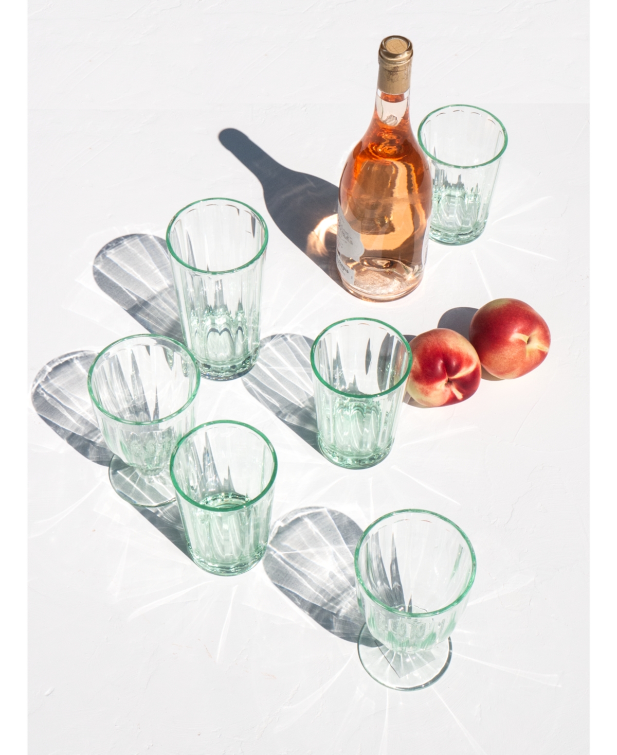 Tarhong Simple Scallop Double Old Fashioned Glasses, Set Of 6 In Clear