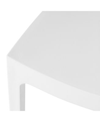 Modern Polypropylene Stackable Plastic Patio Dining Chair (Set of 2)