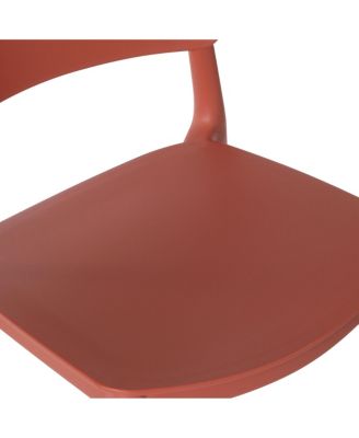 Stackable Polypropylene Resin Plastic Outdoor Patio Bar Stools (Set of 2)