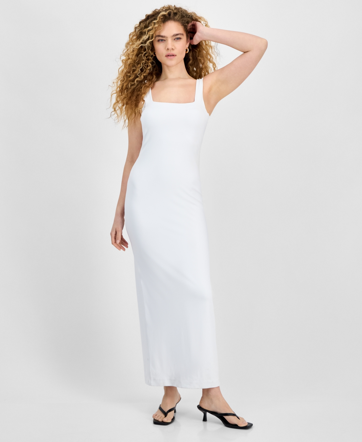 Bar Iii Women's Square Neck Sleeveless Maxi Dress, Exclusively At Macy's