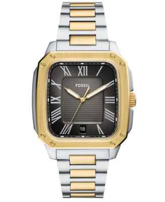 Fossil Men's Crosby Three-Hand Date Two-Tone Stainless-Steel Watch