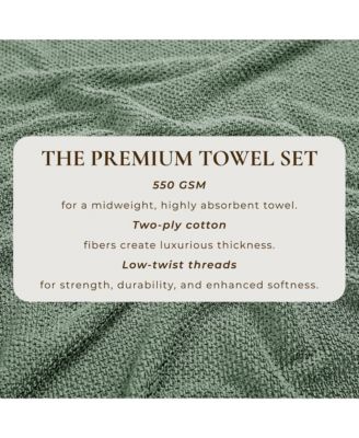 Cotton Textured 12-Piece Washcloth Set