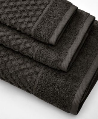 Quick-Drying Cotton Diamond Waffle Textured 6-Piece Bath Towel Set 54x27x0.5 inches,26x16 inches