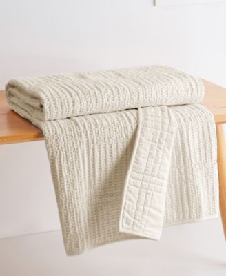 Cloud Waffle Textured Quilted Throw, 50" x 60"