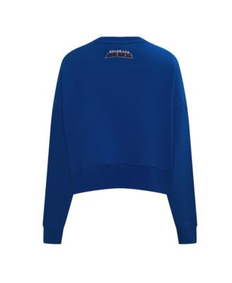 Women's Blue Colorado Avalanche Area Code Cropped Pullover Sweatshirt