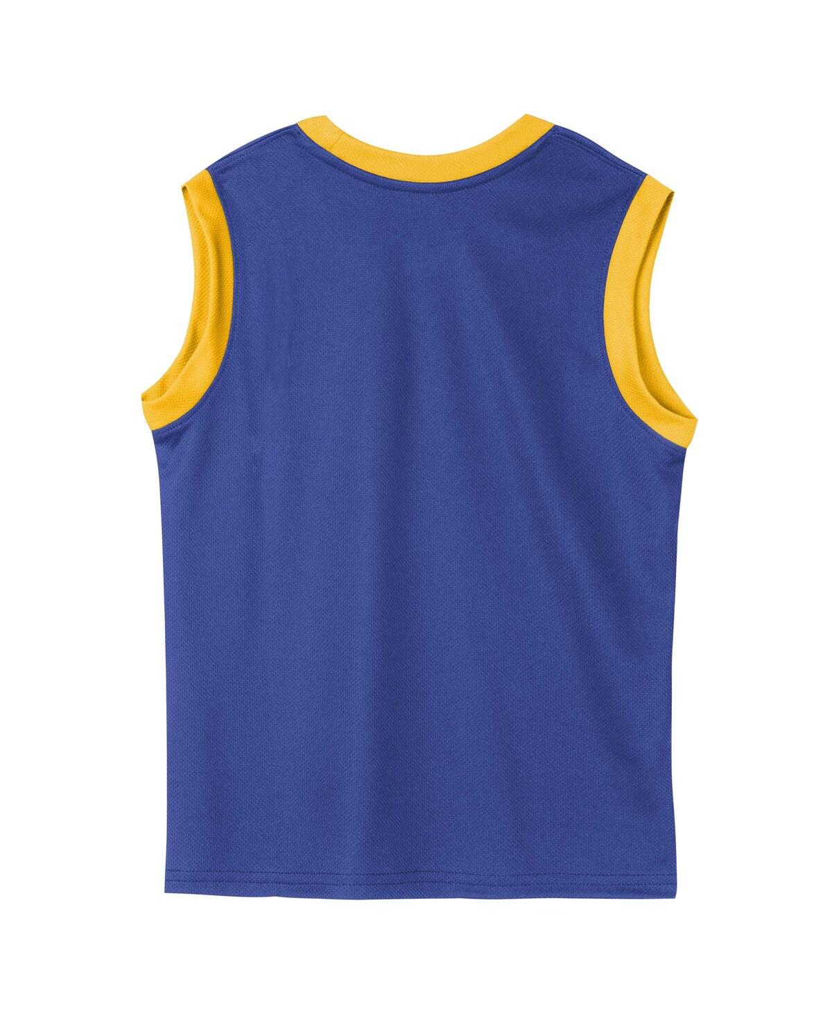 Nike Preschool Royal Golden State Warriors Mesh Tank Top And Shorts Set In Royal
