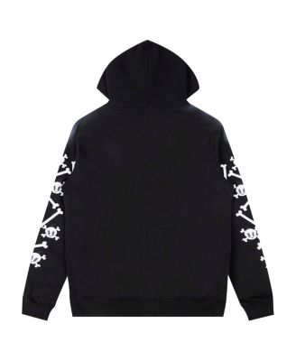 Men's Black Looney Tunes Tweety Bones Hoodie Full-Zip Sweatshirt