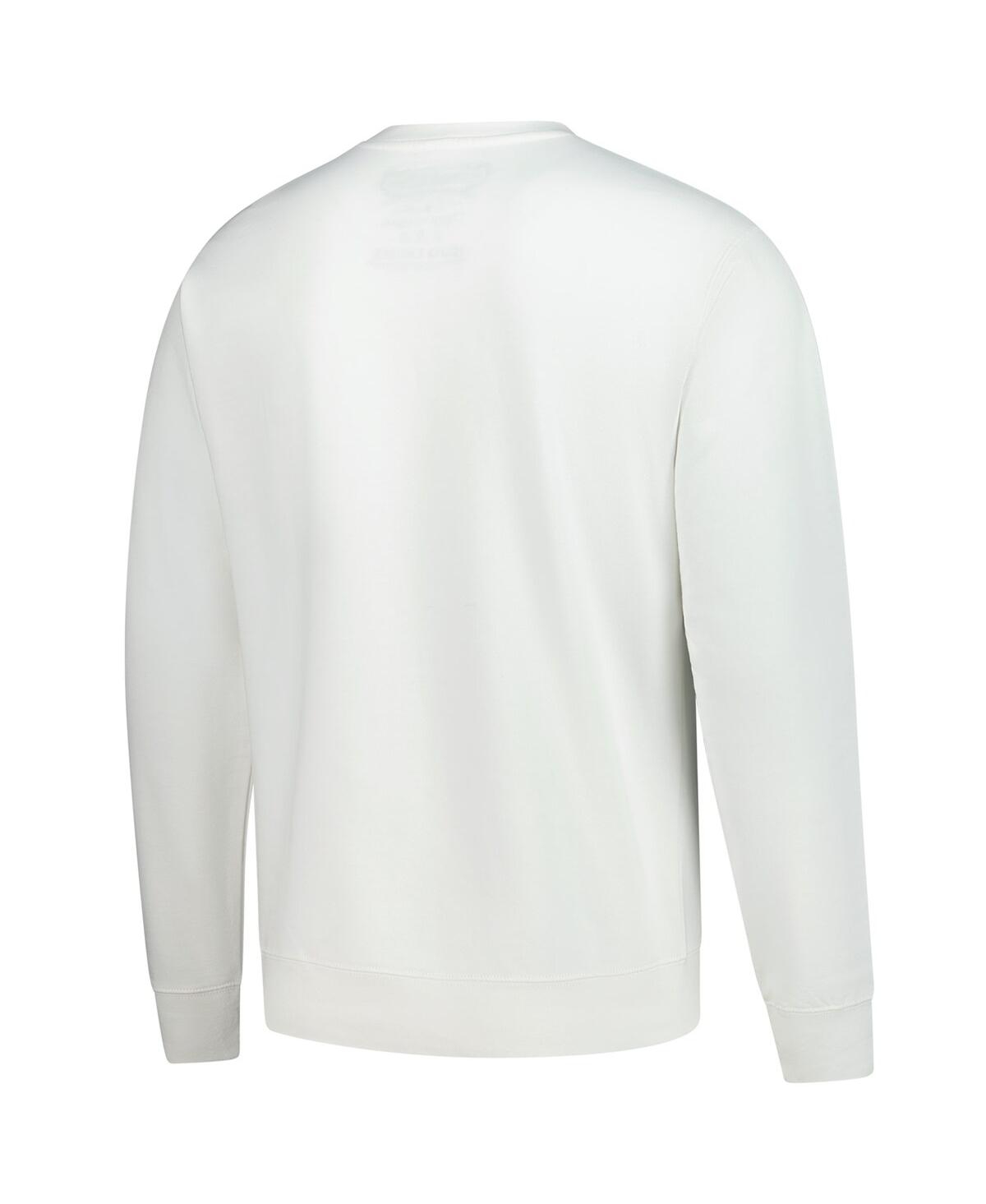 Mitchell & Ness X Bud Men's Light White Houston Oilers The Crest Pullover Sweatshirt In White