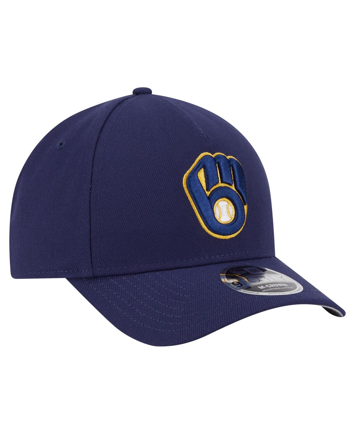 New Era Men's Navy Milwaukee Brewers 9forty M-crown Adjustable Hat In Navy