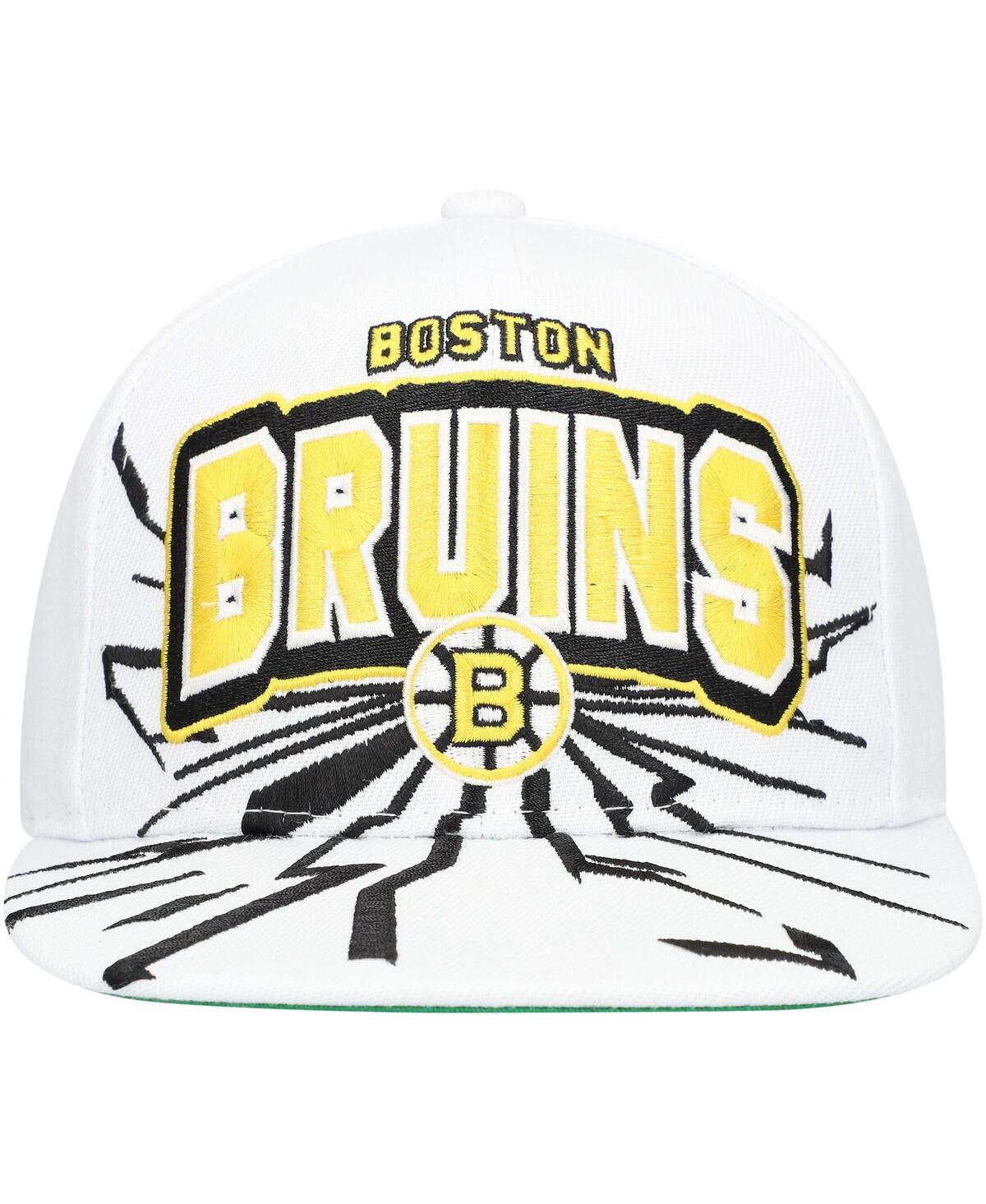 Mitchell & Ness Big Boys And Girls White Boston Bruins After Shock Snapback Hat In White