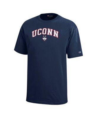 Big Boys and Girls Navy UConn Huskies Arch Over Logo T-Shirt