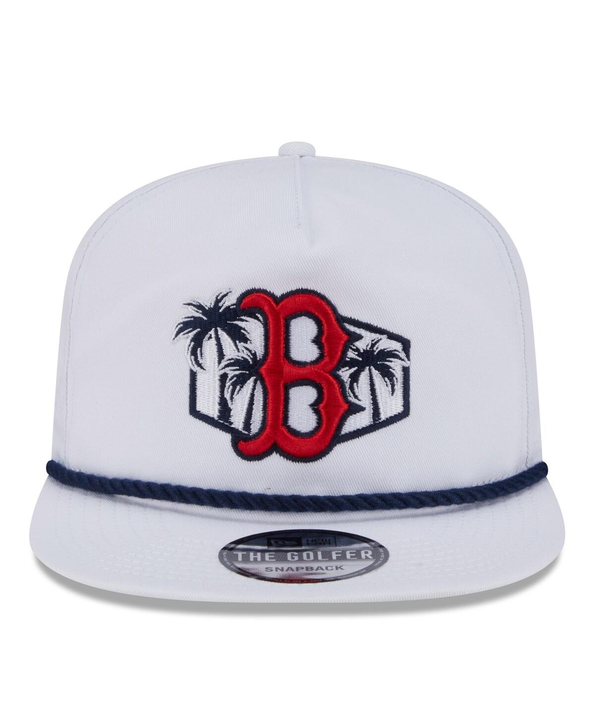 New Era Men's White Boston Red Sox 2025 Spring Training Palm Golfer Adjustable Hat In White