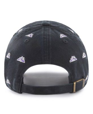 Women's Black Colorado Rockies Confetti Clean Up Adjustable Hat