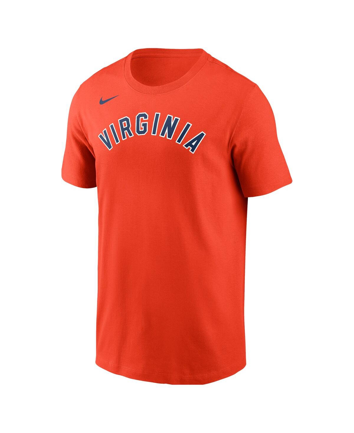 Nike Men's Orange Virginia Cavaliers Arch Logo T-shirt In Orange