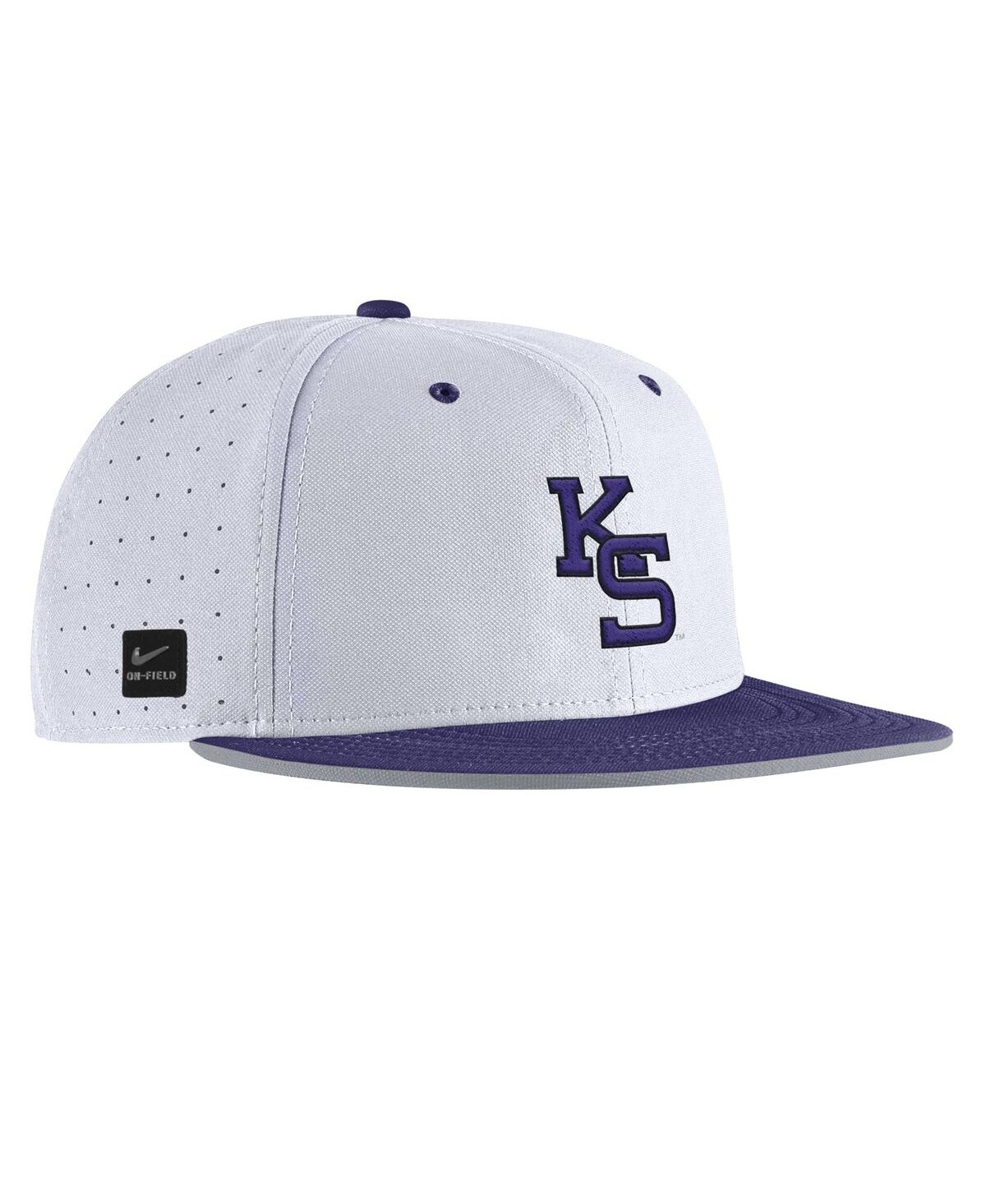 Nike Men's White Kansas State Wildcats On-field True Performance Baseball Fitted Hat In White