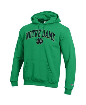 Men's&nbsp;Green Notre Dame Fighting Irish Arched Logo Fleece Pullover Hoodie