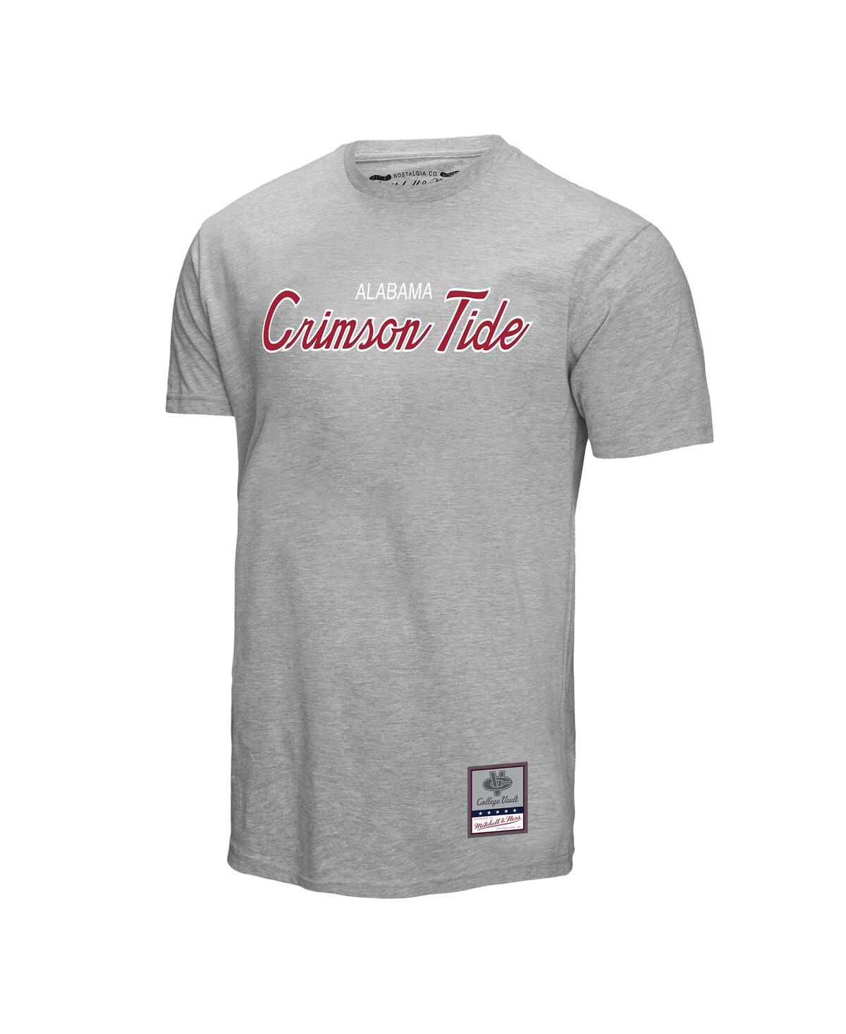 Mitchell & Ness Men's Gray Alabama Crimson Tide Elite Script T-shirt In Gray