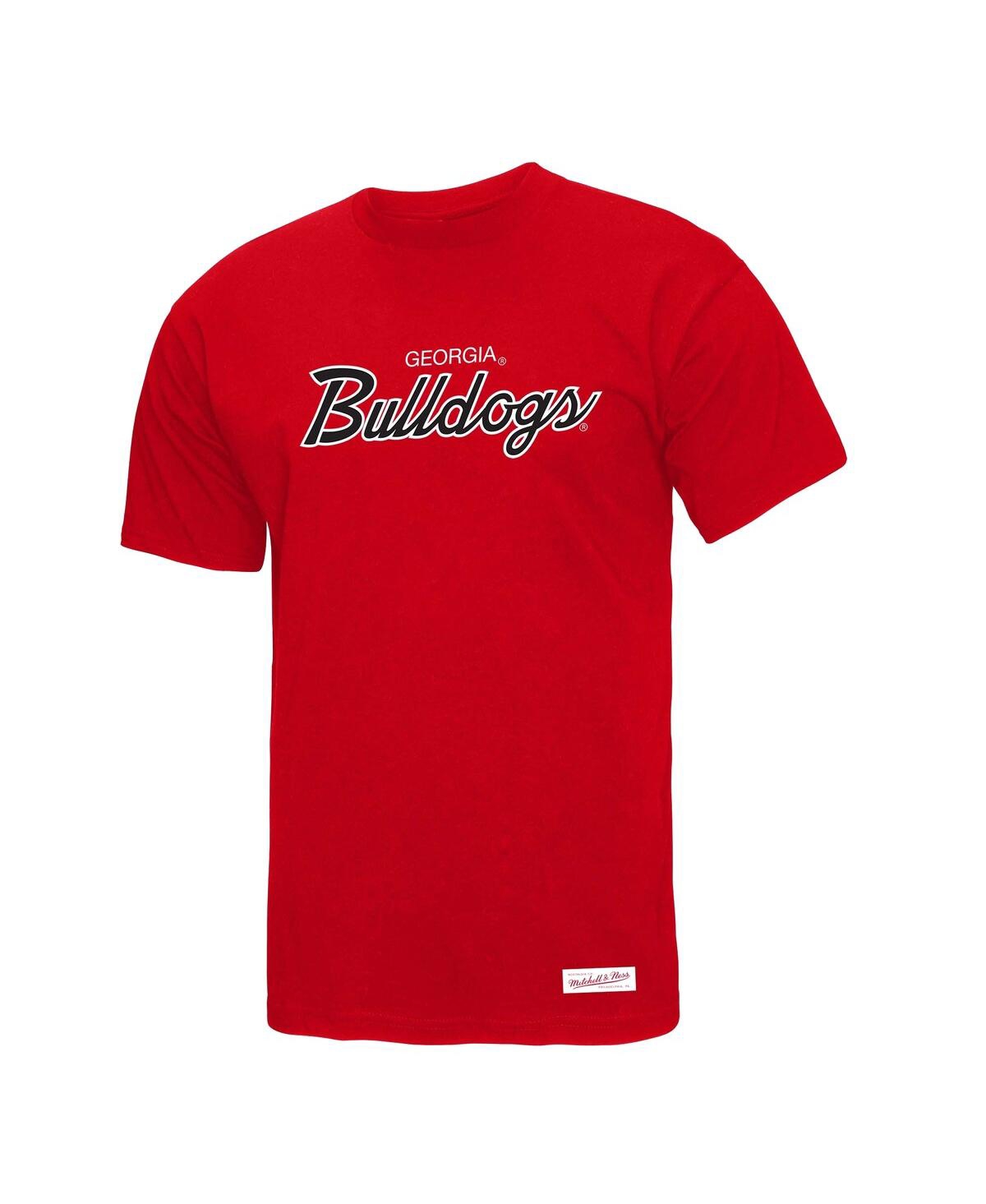 Mitchell & Ness Men's Red Georgia Bulldogs Elite Script T-shirt In Red