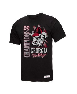 Men's Black Georgia Bulldogs Retro Brush Mineral Wash T-Shirt