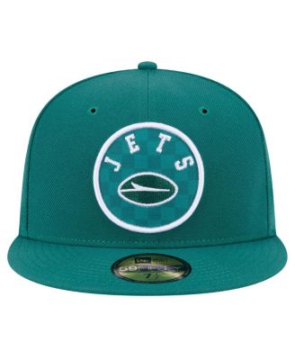Men's Green New York Jets Checkered 59FIFTY Fitted Hat