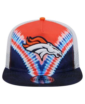 Men's Orange/Navy Denver Broncos Throwback Dye Golfer Snapback Hat