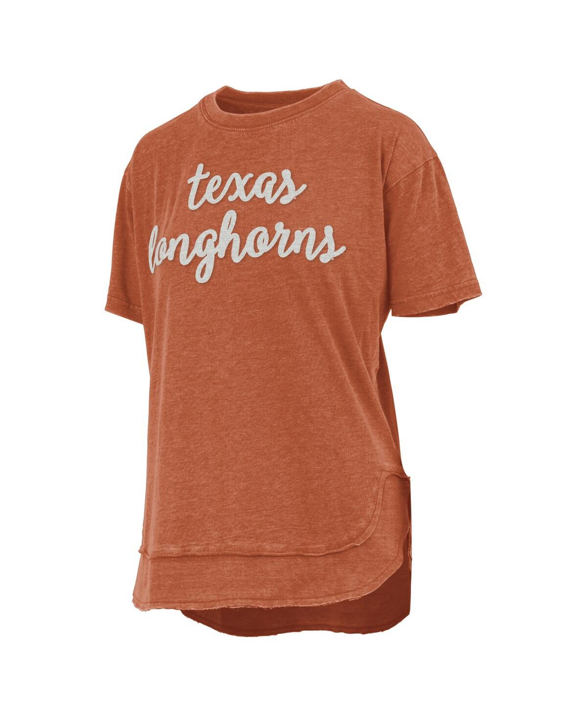 PRESSBOX WOMEN'S BURNT ORANGE TEXAS LONGHORNS PONCHO T-SHIRT 