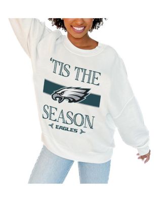 Gameday Couture - Women's White Philadelphia Eagles Take A Holiday Pullover Sweatshirt