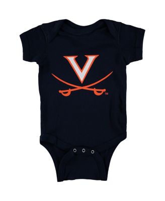 Two Feet Ahead - Baby Boys and Girls Navy Virginia Cavaliers Big Logo Bodysuit