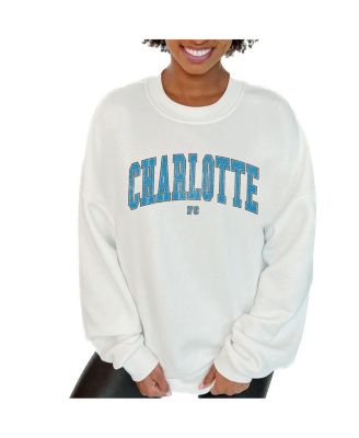 Gameday Couture - Women's White Charlotte FC Fleece Pullover Sweatshirt