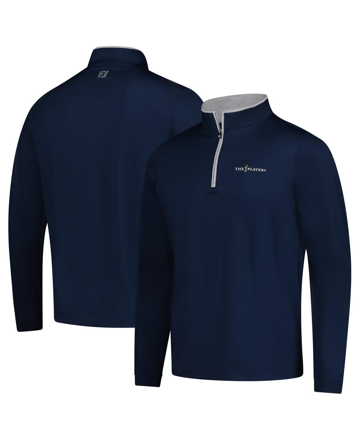 Men's Navy The Players Lightweight Solid Quarter-Zip Sweatshirt - Navy
