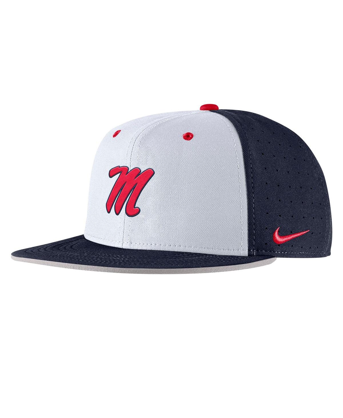 Nike Men's Navy Ole Miss Rebels On-field True Performance Baseball Fitted Hat In Navy