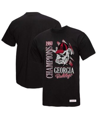 Mitchell & Ness - Men's  Black Georgia Bulldogs Retro Brush Mineral Wash T-Shirt