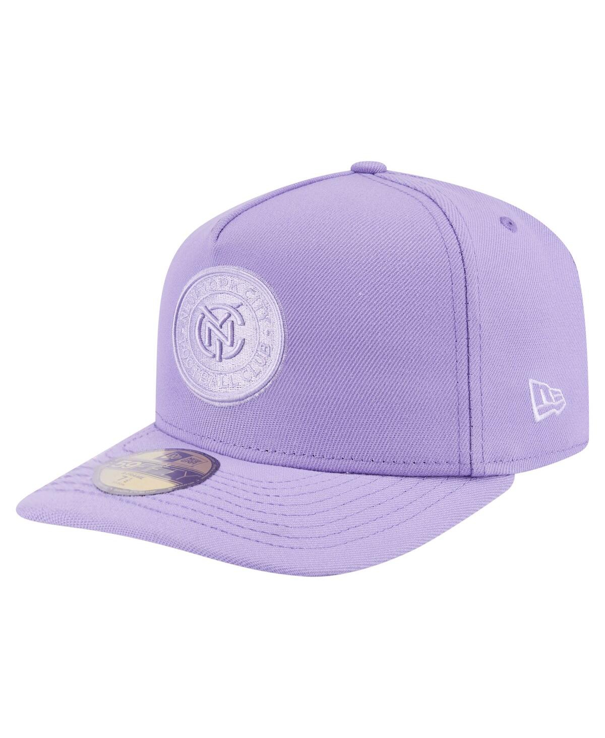 New Era Men's Purple New York City Fc Color Pack A-frame 59fifty Fitted Hat In Purple
