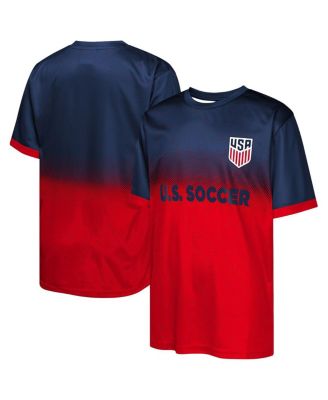 Outerstuff - Big Boys and Girls Navy/Red USMNT Stalwart Defender T-Shirt
