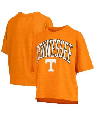 Pressbox - Women's Tennessee Orange Tennessee Volunteers Nelson Arch Over Logo Waist Length Oversized Slub T-Shirt