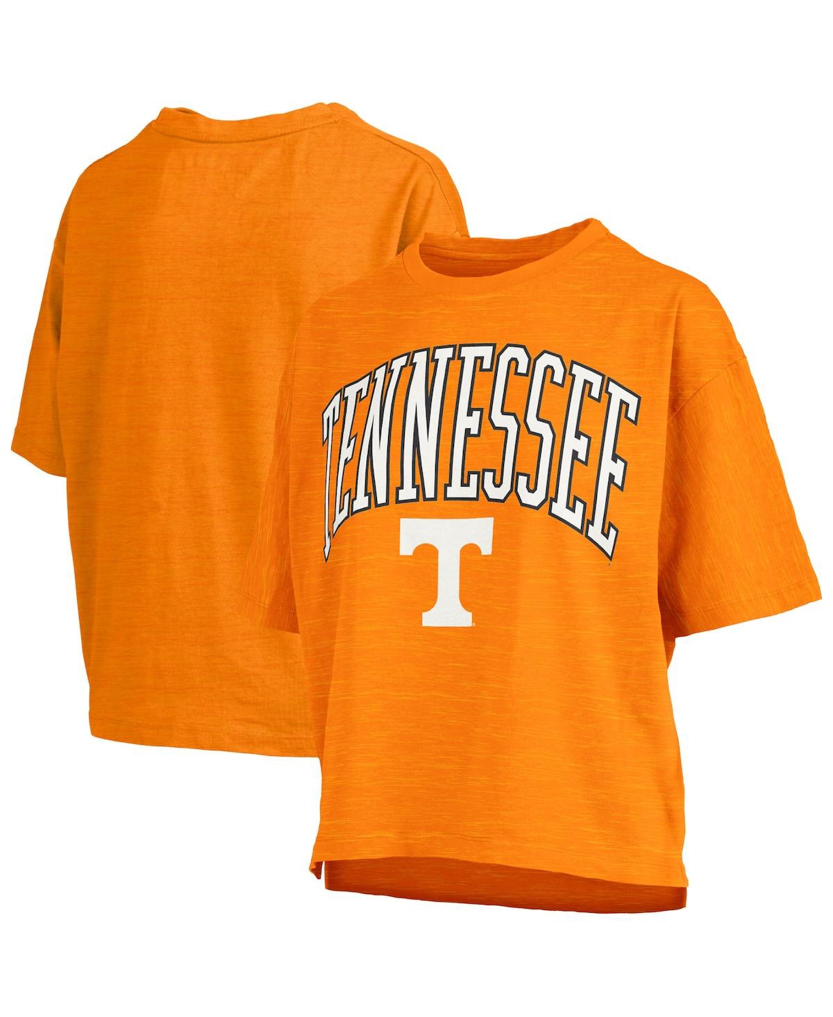 Pressbox Women's Tennessee Volunteers Nelson Arch Over Logo Waist Length Oversized Slub T-Shirt