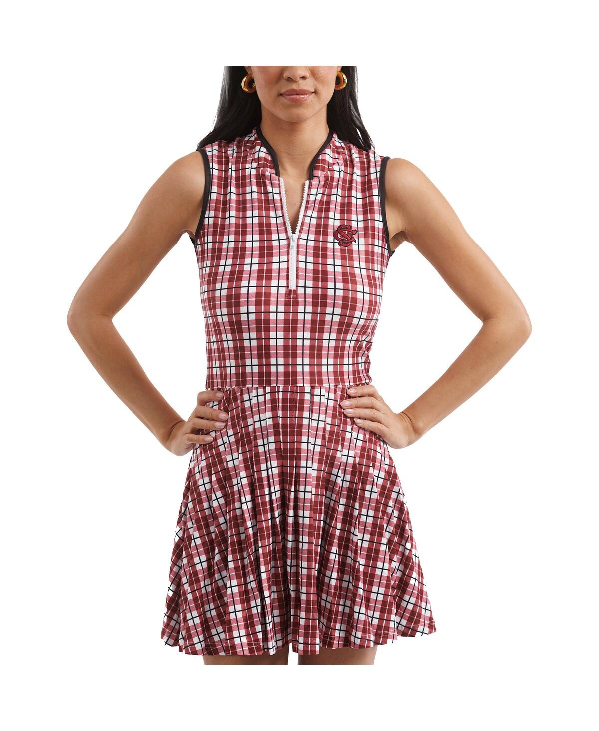 Women's Garnet/White South Carolina Gamecocks Tailgate Collection Mackenzie Pleated Dress - Garnet, White