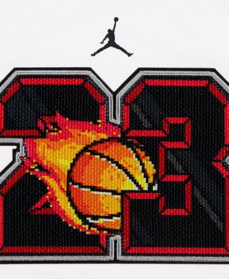 Big Boys Customized Air Flame Graphic T-Shirt	