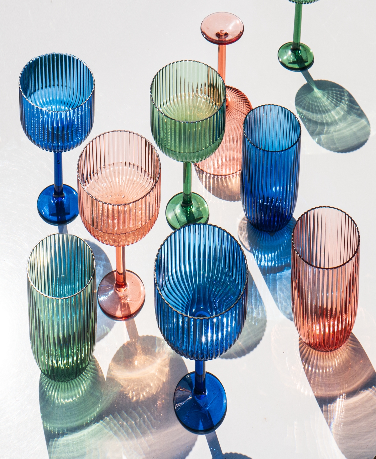 Tarhong Mesa Coupe Glasses, Set Of 6 In Clear
