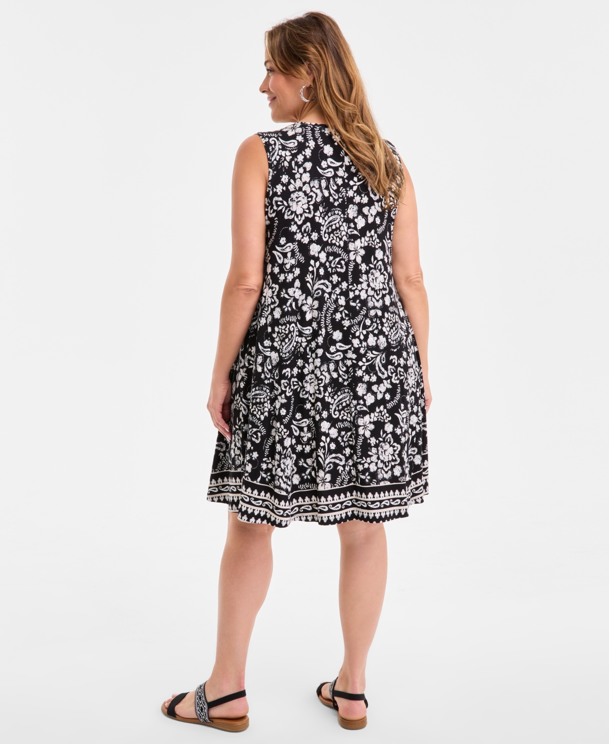 Style & Co Plus Size Printed Sleeveless Dress, Exclusively At Macy's