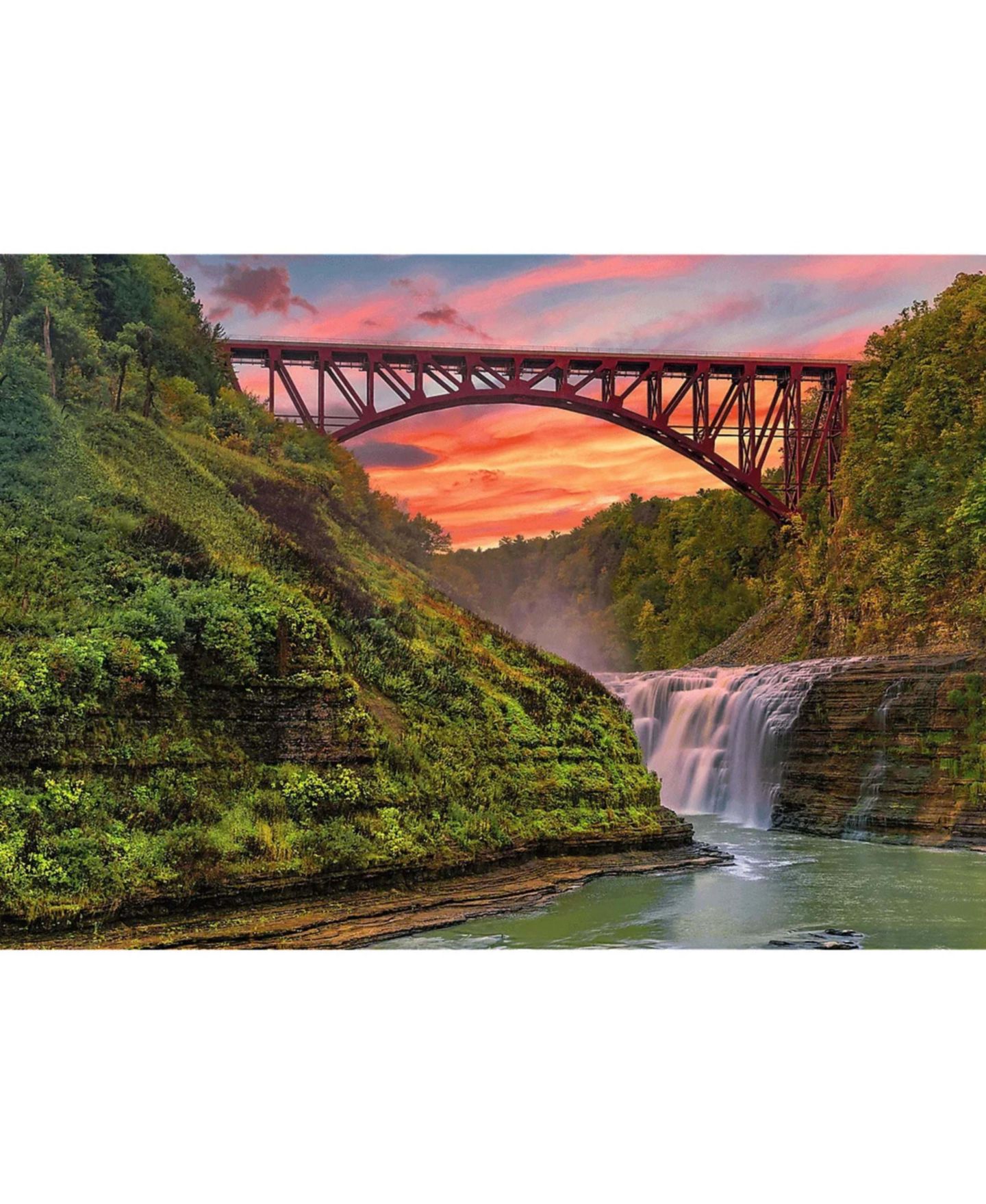 Детский пазл Trefl Red 1000 Piece Puzzle - National Parks New River Gorge, цвет: Разноцветный — фото 2