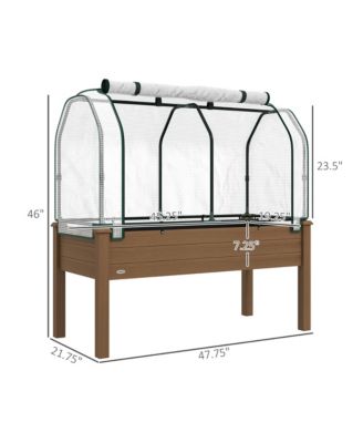 48 x 22 x 46 inch Raised Garden Bed w/ PE Cover,