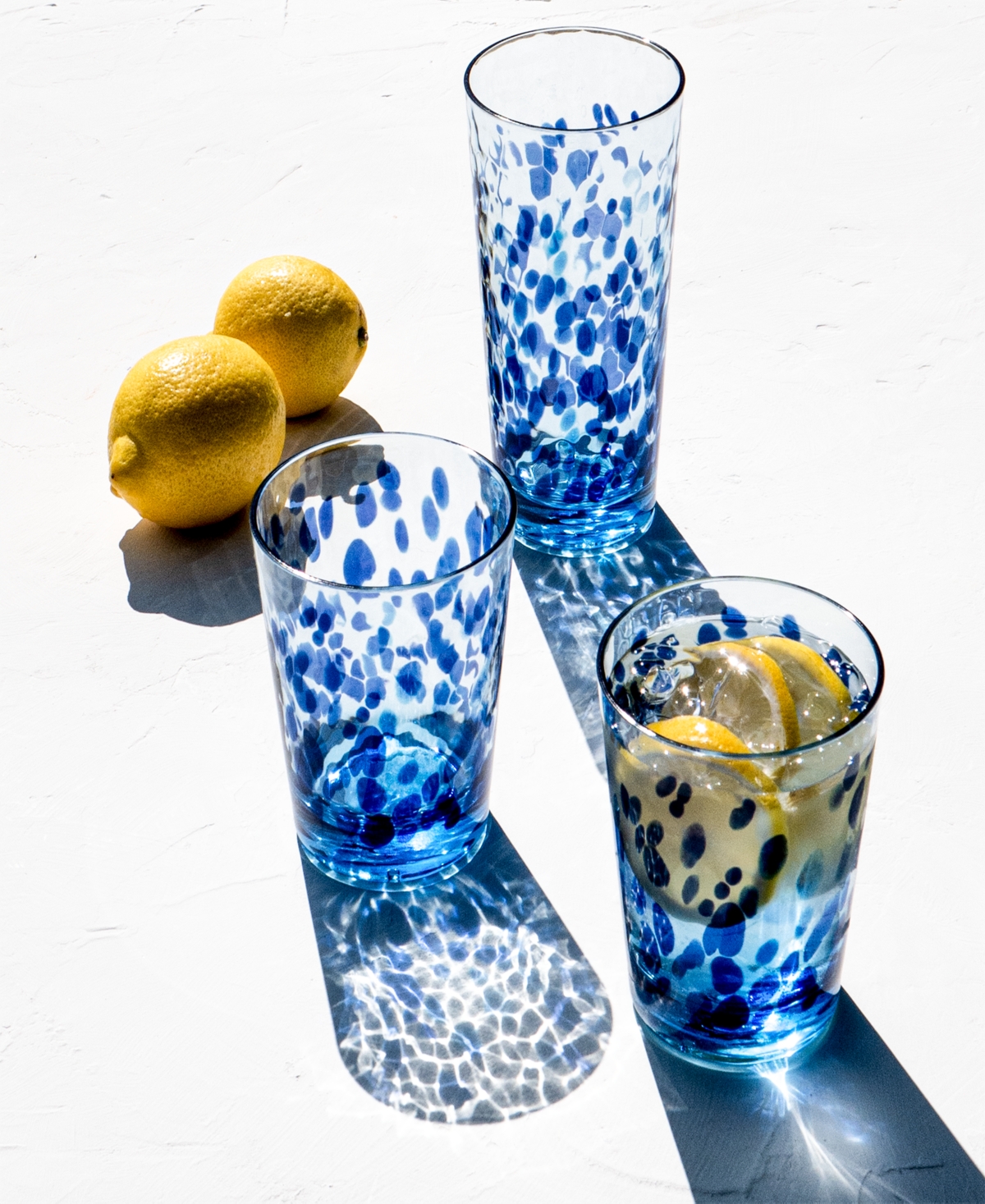 Tarhong Talavera Goblet Glasses, Set Of 6 In Blue