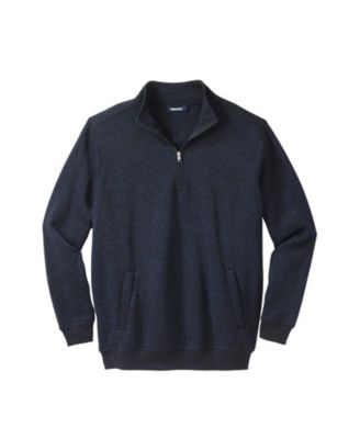 Big & Tall Quarter Zip Fleece Sweater