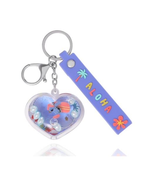 Брелок Disney Stitch Liquid Keychain - Official Heart Bag (Blue / One Size)
