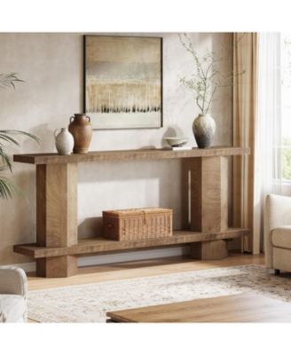 Console Table for Entryway, Wooden Sofa Table Behind Couch, for Living Room, Hallway, Foyer