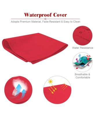 2-Person Patio Rattan Lounge Chair Chaise Recliner Adjustable Cushion